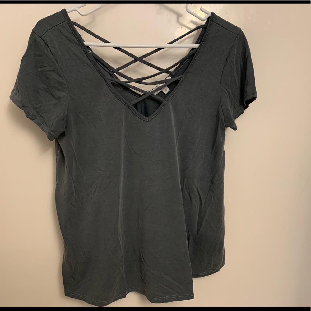 Moa Moa lace up t shirt